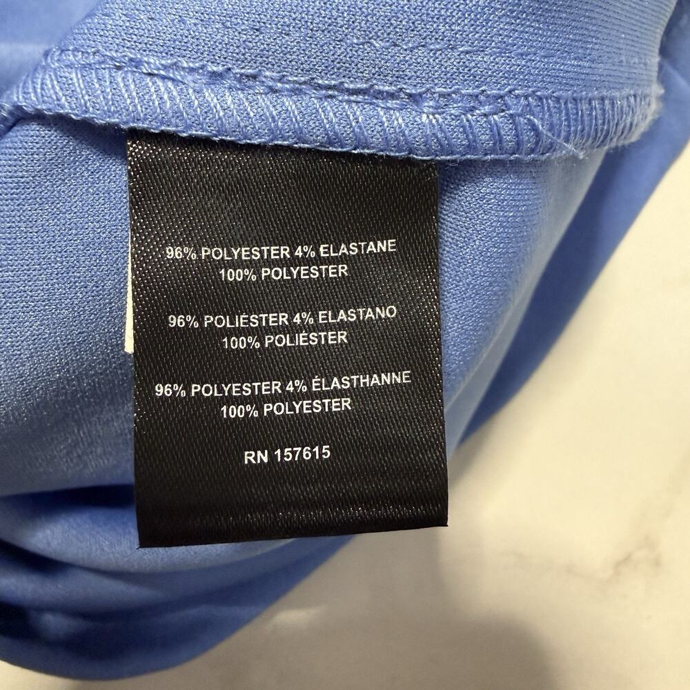 Tahari ASL Scuba Crepe Side Knot Jumpsuit Women’s Size 12 Blue Crop Wide Leg NEW - Picture 9 of 12